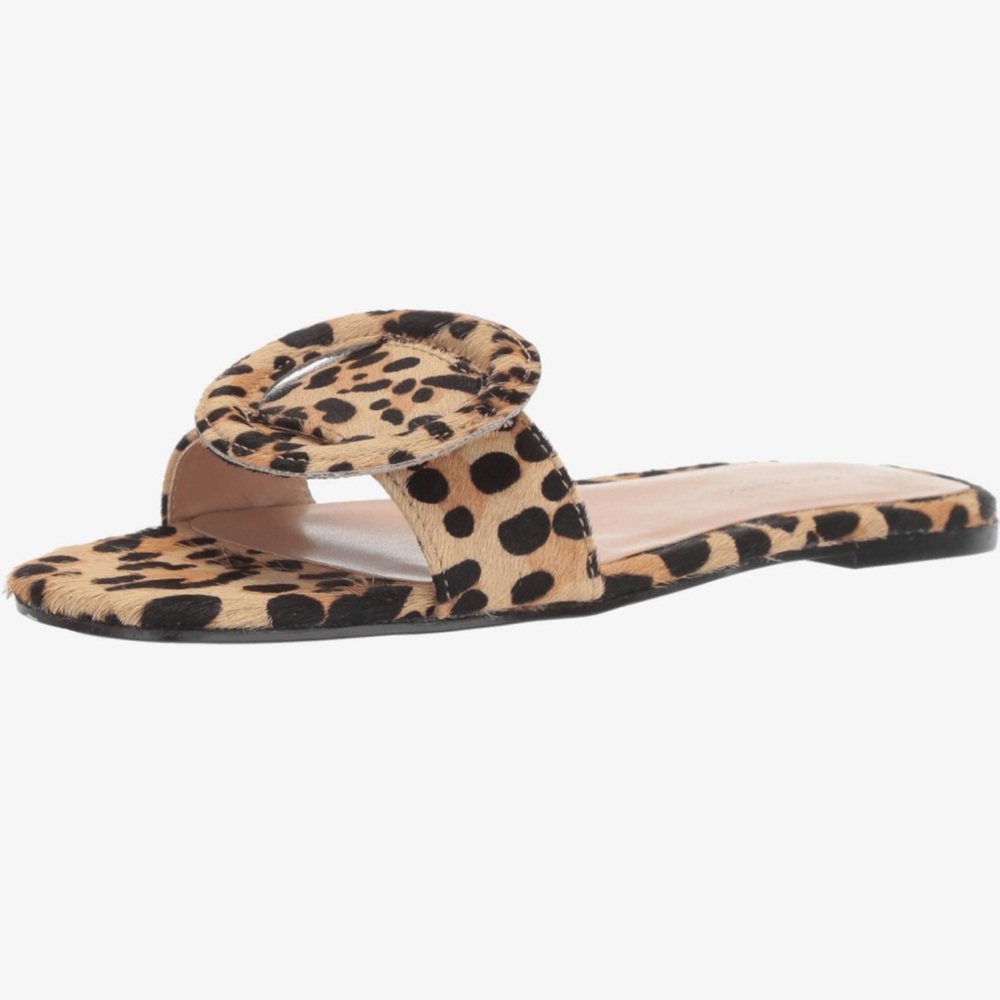 Tony Bianco Persia Leopard Print Flat Sandal